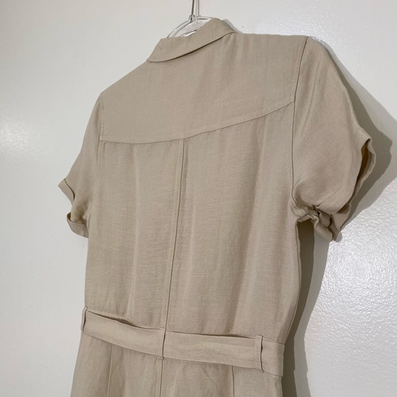 Rails Callie linen blend Utility Jumpsuit in Taupe size M - Picture 11 of 14